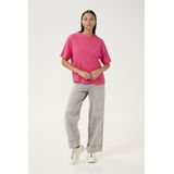 Kaffe - Tomina - T-shirt - Donkerroze - Wijde Pasvorm