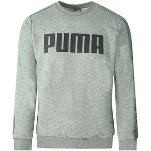 Puma Grijs Sweatshirt Met Fluwelen Band En Logo - Maat L