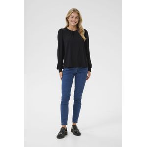 Blouse met lange mouwen Regular fit Black