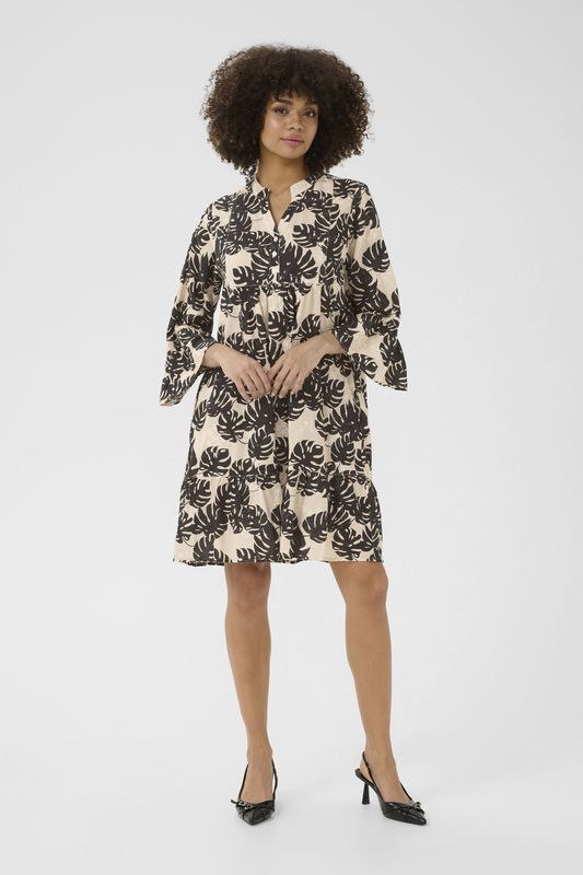 Jurk Loose fit black offwhite