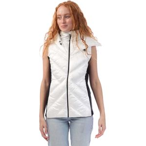 DKNY Dames Gewatteerde Gilet met Capuchon (Wit)