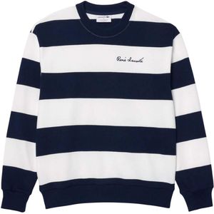 Lacoste Dames/Dames French Made Oversized Sweatshirt (Crème/Donkerblauw)