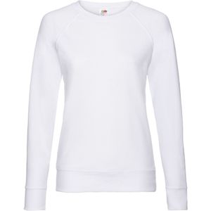 Fruit of the Loom Dames/Dames Lichtgewicht Lady Fit Raglan Sweatshirt (Wit)