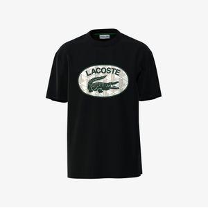 Heren Lacoste Regular Fit T-shirt met monogram print in zwart