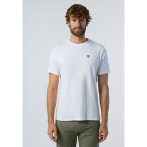 North Sails - 692970 - T-shirt - Wit - Korte Mouwen - Biologisch Katoen - Duurzaam