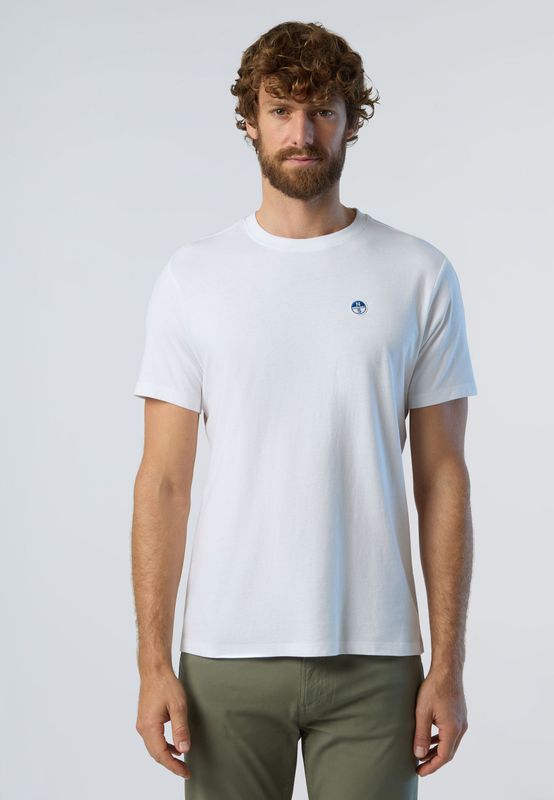 North Sails - 692970 - T-shirt - Wit - Korte Mouwen - Biologisch Katoen - Duurzaam