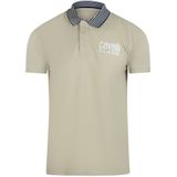 Cavalli Class Gestreepte Beige Poloshirt Met Kraag