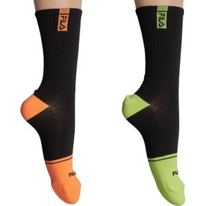Pack-2 Lange Fietssokken F2524 voor Mannen en Vrouwen