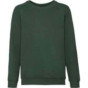 Fruit of the Loom Klassiek Raglan Sweatshirt voor kinderen/Kinderen (Fles groen)