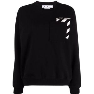 Off-White - Diag Regular - Sweatshirt - Zwart - Ronde Hals
