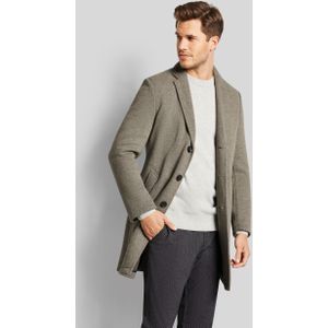 Winterjas - Taupe - Fijne Structuur - Reverskraag - Lange Mouwen