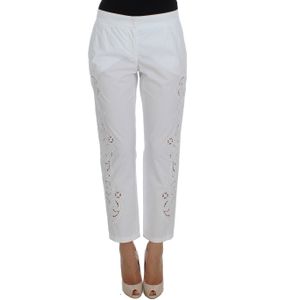 Dolce & Gabbana Witte Bloemenuitsnijding Jurk Sicilië Broek