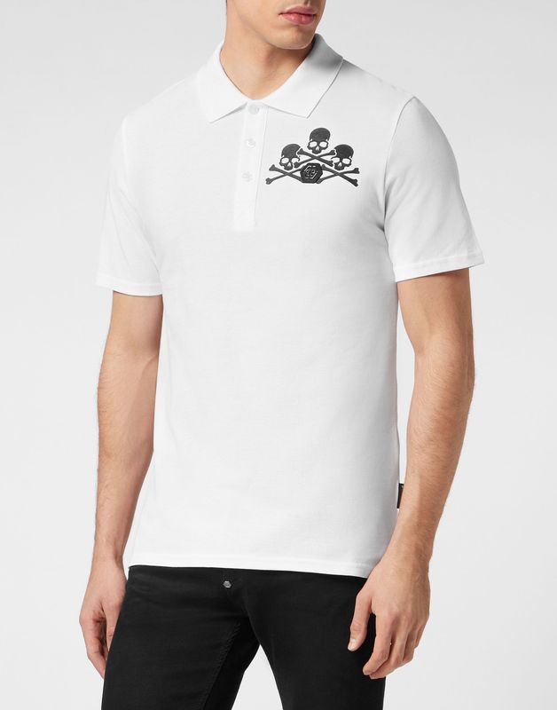 Philipp Plein - Slim Fit Polo Shirt - Wit - Katoen