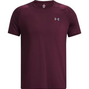 Heren Under Armour Rush Embo T-shirt in BourgondiÃ«