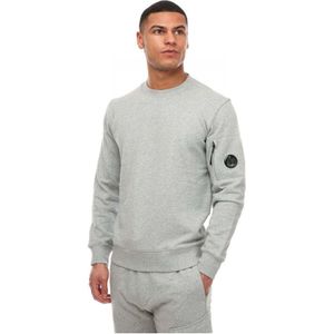Heren C.P. Company Diagonal Raised Fleece Sweatshirt in Grijs