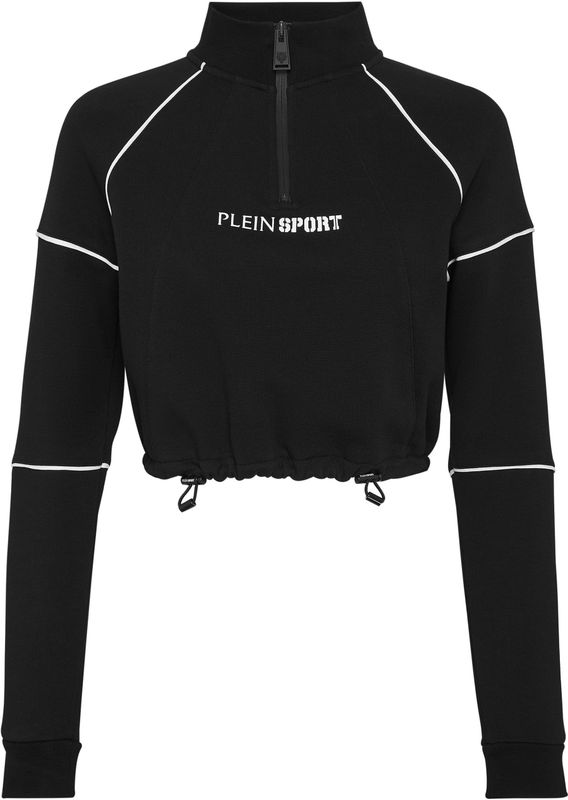 Plein Sport - Fleece Cropped Anorak - Zwart - Dames