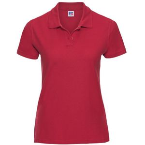 Russell Europa Vrouwen/dames Ultieme Klassieke Katoenen Korte Mouwen Poloshirt (Klassiek rood)