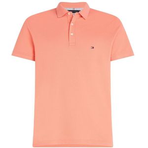 Tommy Hilfiger slim fit polo 1985  met biologisch katoen peach dusk