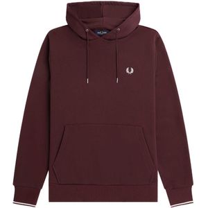 Fred Perry Getipt Bourgondisch Sweatshirt Met Capuchon - Maat S