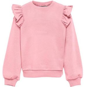 KIDS ONLY GIRL Sweater KOGOFELIA Met Ruches Roze - Maat 11-12J / 146-152cm