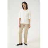 Gebreide Trui - Effen - Knitwear - Ronde Hals - Halve Mouw