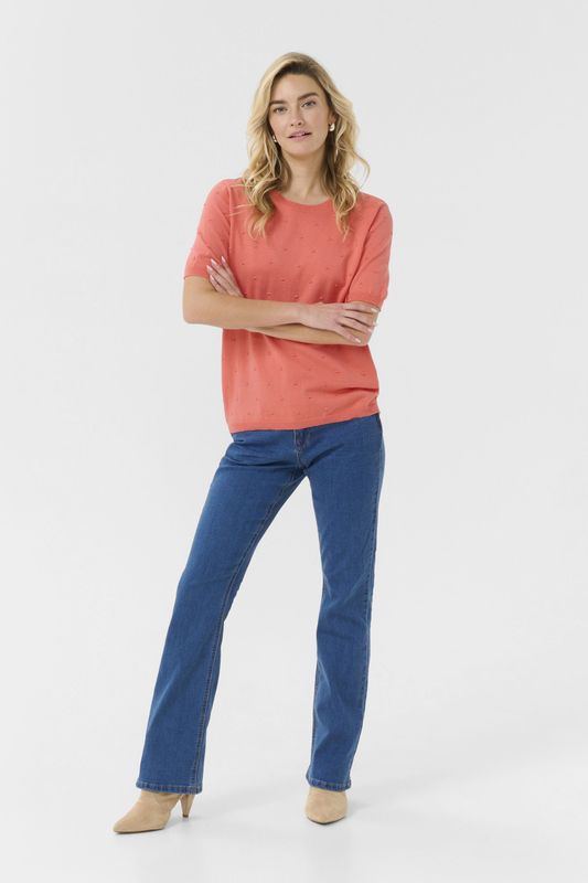 Cream - Top - Koraalrood