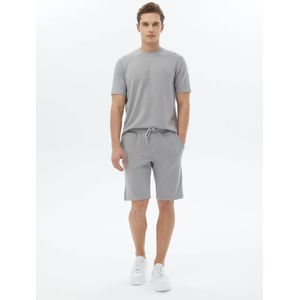 Effen gebreide jogging-fit casual bermuda