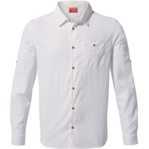 Craghoppers Heren NosiLife Nuoro Shirt met lange mouwen (Optisch Wit)