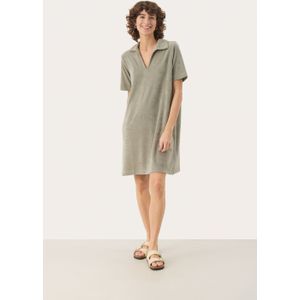 Jersey jurk A-shape olive