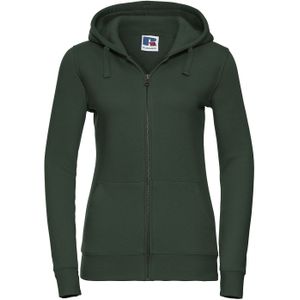Russell Dames/Dames Authentic Full Zip Hoodie (Fles groen)