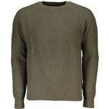 Ribbed Crew Neck - Groen - Sweater - Katoen - Lange Mouwen