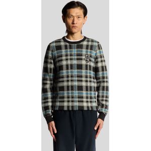 Lyle & Scott - Geribbelde Tartanjumper - Meerkleurig - Ronde Hals