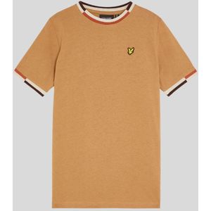 Lyle & Scott - Multi Rib T-shirt - Bruin - Jongens