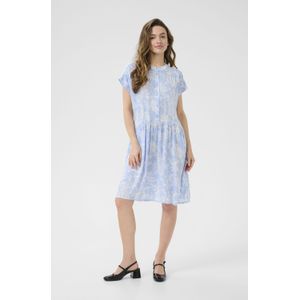 Kaffe - Kabeathe Short Dress - Jurk - Blauw - 100% Viscose