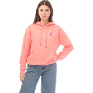 Women's Off White Off Hands Pocket Hoodie in Roze