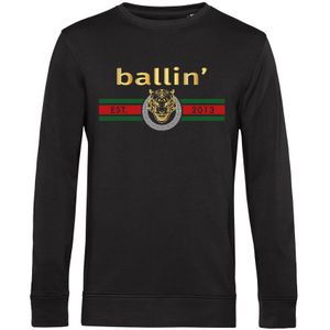 Ballin Est. 2013 Sweaters Tiger Lines Sweater Zwart - Maat XS