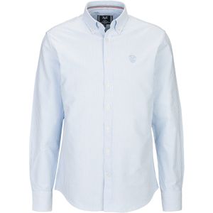 19v69 ITALIA - Rocco Stripe - Overhemd - Blauw - Katoen