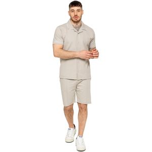 Enzo - Heren Biesjes Shirt - Korte Broek Tracksuit Set
