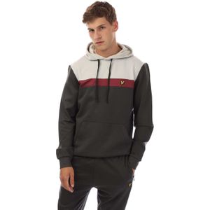 Lyle & Scott Heren Colour Block Fly Fleece Hoodie (Grijs)