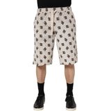 Dolce & Gabbana - DG Mania Print - Korte Broeken - Wit - Met Logo Print en Trekkoordsluiting