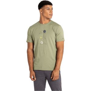 Dare 2B T-shirt met grafische print voor heren (Olie groen)