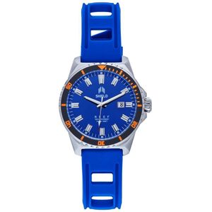 Shield Reef Band horloge met datum - blauw