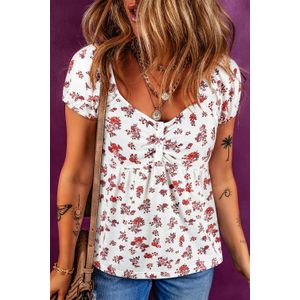 Floral Knopenblouse