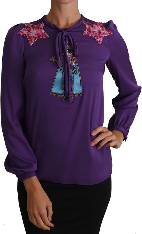 Dolce & Gabbana - Fairy Tale - Blouse - Paars - Lange Mouwen