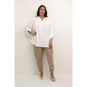 Blouse met lange mouwen Regular fit Chalk white