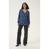Ebb&Flow - Flower - Blouse - Midnight - Regular Fit - Lange Mouwen