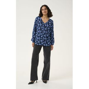Ebb&Flow - Flower - Blouse - Midnight - Regular Fit - Lange Mouwen