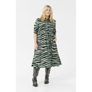 Jurk Regular fit black green