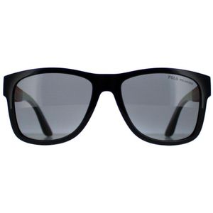 Polo Ralph Lauren PH4162 500181 glanzend zwart grijs gepolariseerde zonnebril | Sunglasses