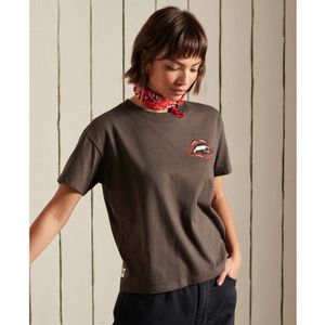 Superdry Kort Wijdvallend Boho-T-shirt Met Print - Dames - Maat 40